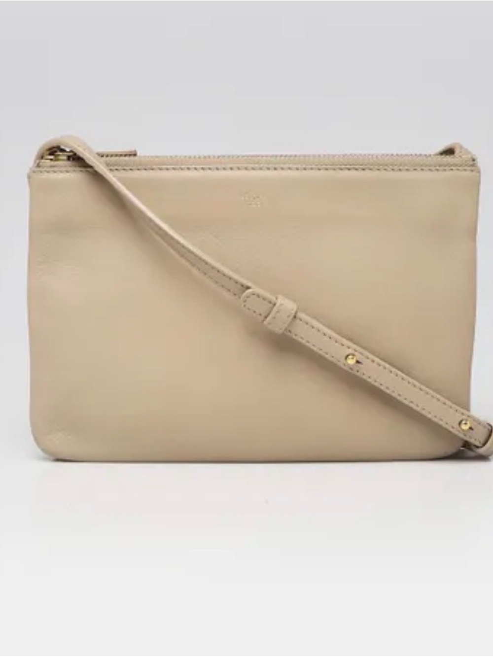 🧡 FENDI Leather Crossbody Bag in Beige - Shoulder Purse